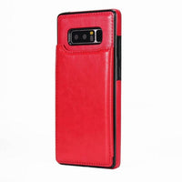 Samsung Galaxy Note 8 Leather Case With Card Holder Kickstand