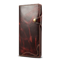 Genuine Leather Wallet Protect Flip Shockproof Case for Samsung Galaxy S9 S10 Plus Note 9 10 Plus