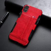 Leather protective silicone coque capas for iPhone X XS Max case