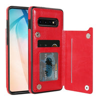 Luxury Leather Wallet Case For Samsung S10 S10E S10 Plus