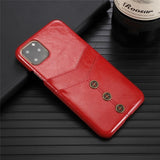 Retro PU Leather Case With Card Pocket Back Cover For iPhone 11 Pro Max