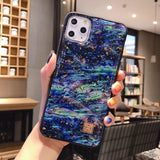 Gold Leaf Flowers & Leaves Silicone Shockproof Marble Phone Case For iPhone 12 11 Series