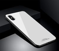 Multi Color Tempered Glass Back Cover For iPhone X XS Max