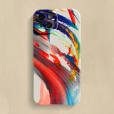 Watercolor Graffiti Love Heart Shockproof Soft Silicone Case For iPhone 15 14 13 series