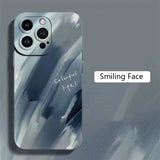 Simple Style Gradient Smile Face Shockproof Soft Bumper Case For iPhone 15 14 13 series