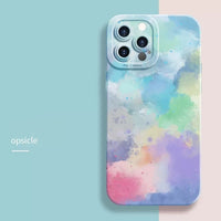 Oil Painting Flower Shockproof Matte Soft Silicone Case For iPhone 14 13 12 series