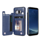 Card Holder Leather Case For Samsung Galaxy S9 S8 Plus Note 8