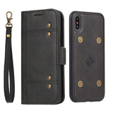 New Business Deluxe Leather Flip Case For iPhone X