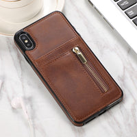 Zipper Leather Wallet Case For iPhone X XS XR XS Max 6 6s plus 7 8 Plus