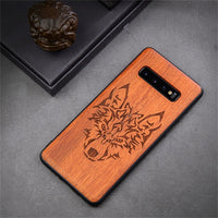 New Slim Wood Back Cover TPU Bumper Case For Samsung S10 S10 Plus