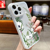 Flower Lens Camera Protection Shockproof Soft Silicone Case For iPhone 15 14 13 series