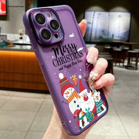 Christmas Cartoon New Year Transparent Silicone Case For iPhone 15 14 13 12 series