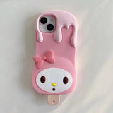 Cute My Melody Pink Ice Cream Soft Silicone Cases For iPhone 14 13 12 series