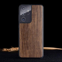 Soft TPU Bumper Wood Cover For Samsung S21 Ultra Plus