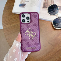 Luxurious Classical Leather Creativity Gold Letter Case For iPhone 14 13 12 series