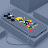 Cool Funny Comics Liquid Silicone Case For Samsung Galaxy S23 22 S21 series