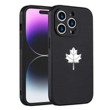 Luxury Leather Maple Leaf Bumper Shockproof Soft Case For iPhone 14 13 12 series