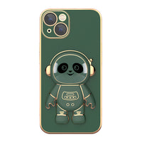 Creative Cute Panda Astronaut Holder Stand Case for iPhone 13 12 11 Pro Max