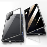 360° Metal Magnetic Full Surround With Screen Camera Tempering Glass Protection Case For Samsung Galaxy S23 S22 S21 Ultra Plus