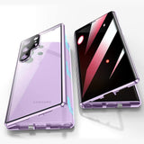 360° Metal Magnetic Full Surround With Screen Camera Tempering Glass Protection Case For Samsung Galaxy S23 S22 S21 Ultra Plus