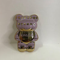 Cute Electroplated Bear Pattern Stand Finger Ring Bracket for iPhone Samsung Huawei Xiaomi
