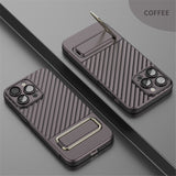 Ultra Thin Magnetic Camera Protector Shockproof Case With KickStand For iPhone 14 13 series