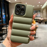 Fashion Down Jacket Shockproof Soft Silicone Case for iPhone 13 12 11 Pro Max