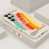 Happy Rainbow Pattern Silicone Case For Samsung Galaxy S23 S22 S21 Ultra Plus