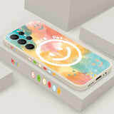 Happy Rainbow Pattern Silicone Case For Samsung Galaxy S23 S22 S21 Ultra Plus