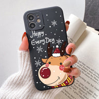 Cartoon Merry Christmas Santa Claus Case For iPhone 13 12 11 Series