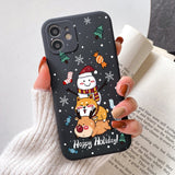 Cartoon Merry Christmas Santa Claus Case For iPhone 13 12 11 Series