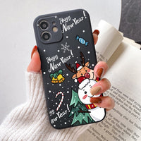 Cartoon Merry Christmas Santa Claus Case For iPhone 13 12 11 Series