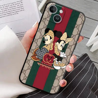 Cute Fashion Cartoon Mouse Matte Armor Case for iPhone 15 14 13 12 series