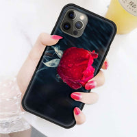 Bright Red Rose Flowers Case For iPhone 12 11 Series