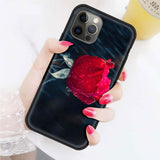 Bright Red Rose Flowers Case For iPhone 12 11 Series