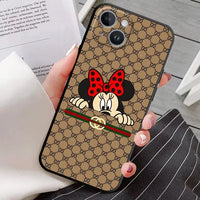 Cute Fashion Cartoon Mouse Matte Armor Case for iPhone 15 14 13 12 series