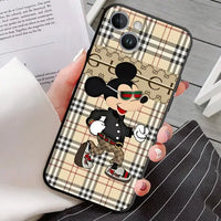 Cute Fashion Cartoon Mouse Matte Armor Case for iPhone 15 14 13 12 series