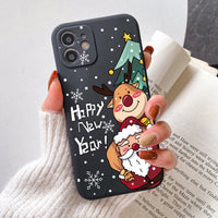 Cartoon Merry Christmas Santa Claus Case For iPhone 13 12 11 Series