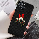 Cute Fashion Cartoon Mouse Matte Armor Case for iPhone 15 14 13 12 series