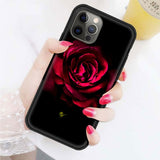 Bright Red Rose Flowers Case For iPhone 12 11 Series