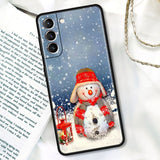 Cute Snowman Merry Christmas Silicone Case for Samsung Galaxy S21 S20 Series