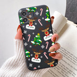 Cartoon Merry Christmas Santa Claus Case For iPhone 13 12 11 Series