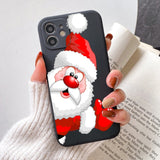 Cartoon Merry Christmas Santa Claus Case For iPhone 13 12 11 Series