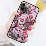 Bright Red Rose Flowers Case For iPhone 12 11 Series