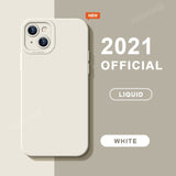 Luxury Original Soft Liquid Silicone Shockproof Case For iPhone 13 12 11 Series