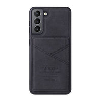 Retro Leather Card Slot Bracket Case For Samsung S21 S20 Note 20 Ser