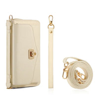 Business Wallet Cards Slot Phone Bag Case With Lanyard For iPhone 15 14 13 series