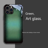 Fashion Art Matte Glass Case For iPhone 14 13 12 series