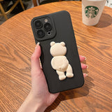 Cute Bear Case for iPhone 13 12 11 Pro Max Mini