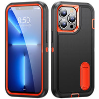 Heavy Armor Shockproof Case with Metal Bracket for iPhone 14 13 12 series